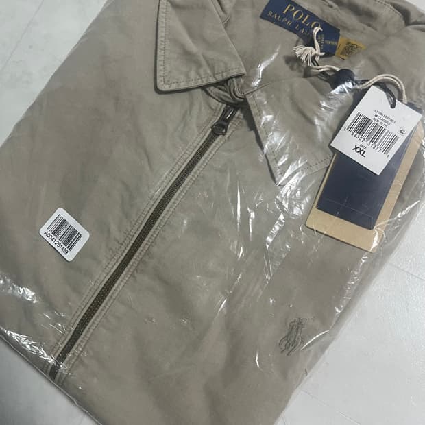 새상품(XXL)폴로랄프로렌 로고 베이포트 포플린 자켓 베이지