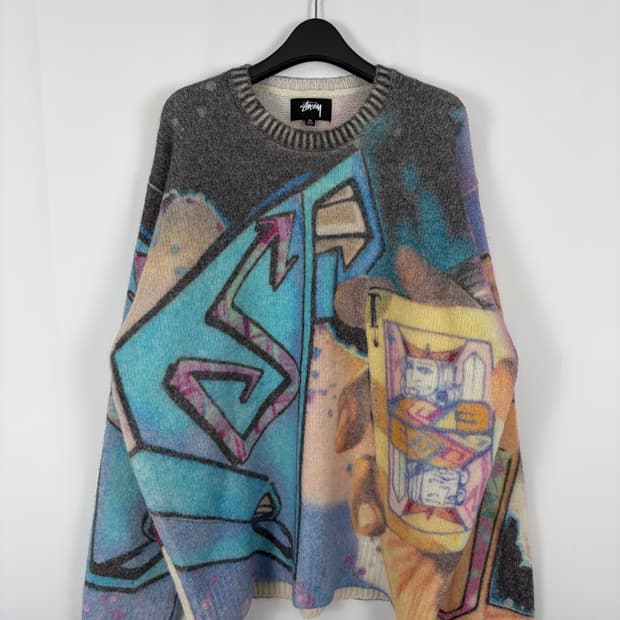 a110) 스투시 22f/w 골디 멀티컬러 니트