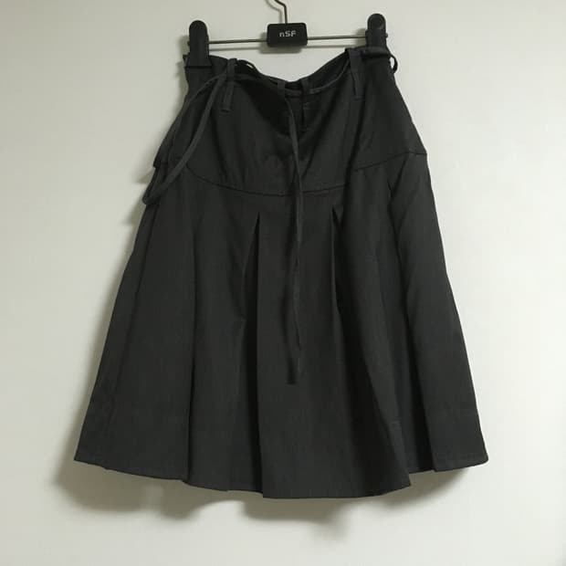 팬시 클럽 포멀 버튼 플리츠 미디 스커트 1