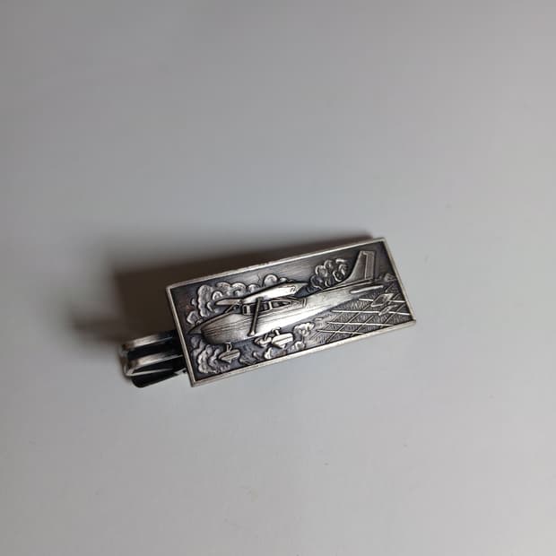 빈티지 세스나 182 스카이레인 항공기 넥타이핀 (#8)