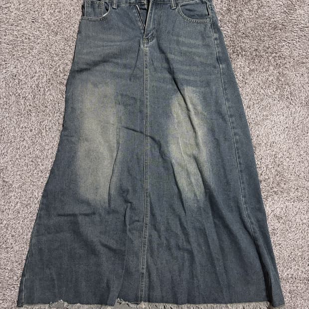 빈티지 워싱 청치마