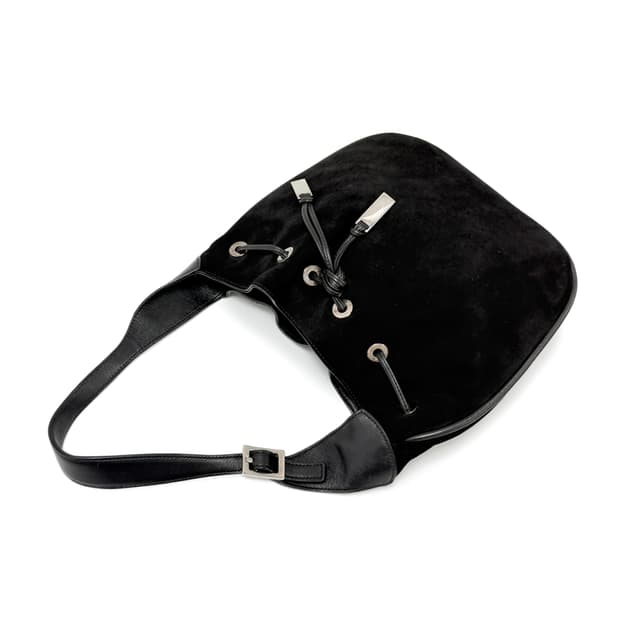 구찌 스웨이드 드로스트링 호보백