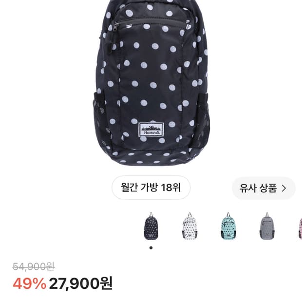 하이산 도트 백팩