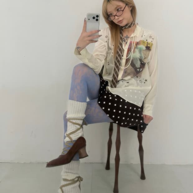 리워크 그래픽 셔링 셔츠 