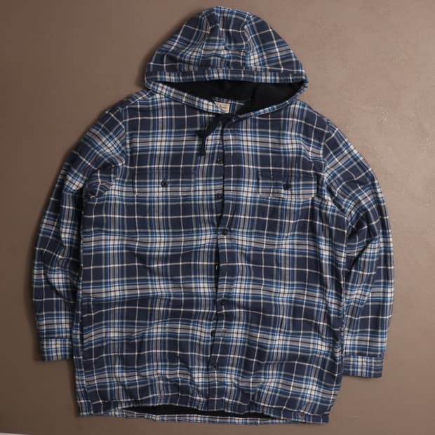 엘엘빈 플란넬 체크 후드 누빔자켓 A1563