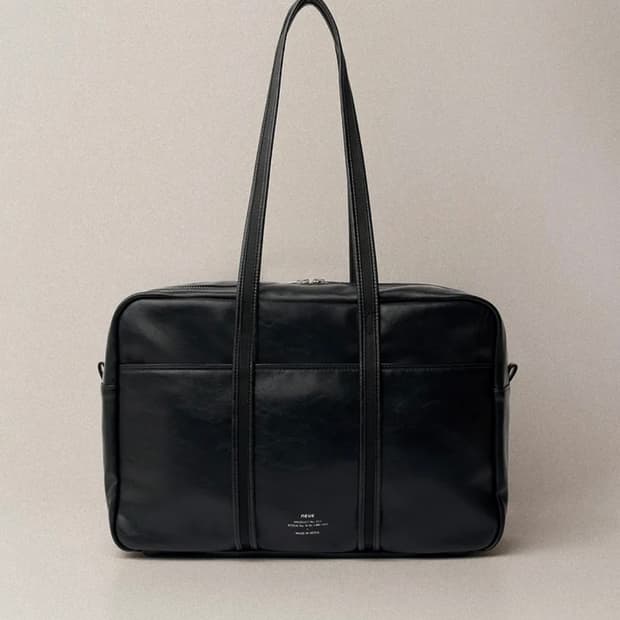 노이에 레더보스턴백 블랙 미디움