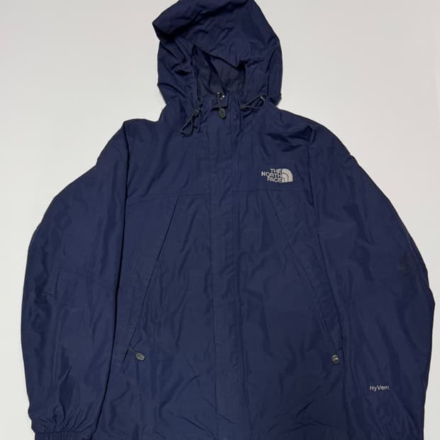 노스페이스 하이벤트 나일론 후드 바람막이 네이비 M