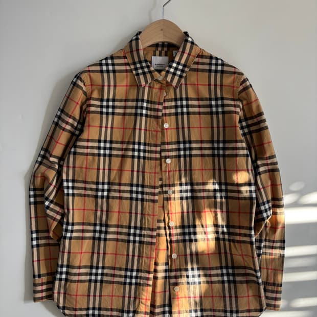 Burberry 버버리 릴렉스드 핏 체크 셔츠 