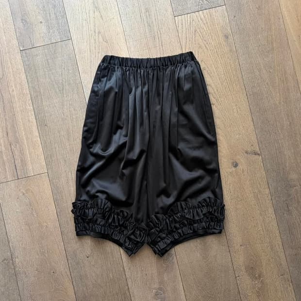 Frill Satin Saruel Pants