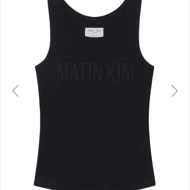LOGO APPLIQUE SLIM TANK TOP IN BLACK