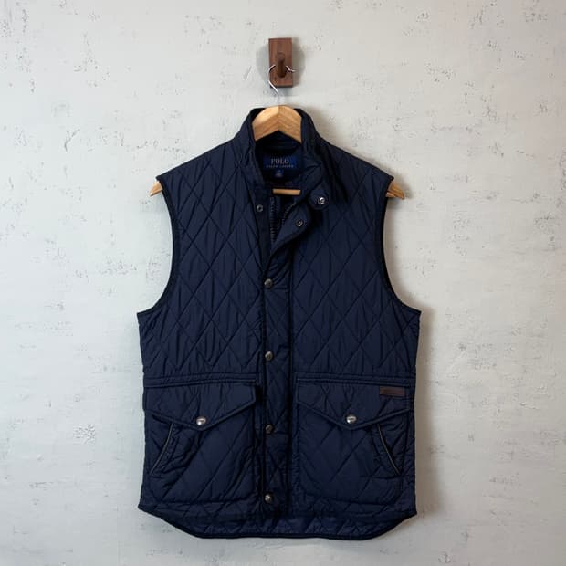 폴로랄프로렌 퀼팅 베스트 네이비