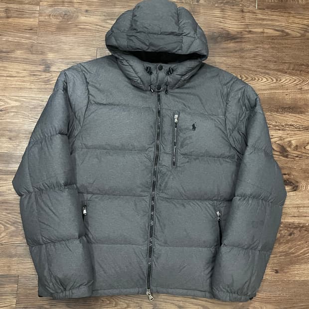 폴로 랄프로렌 덕다운 푸퍼 패딩 자켓 패딩 그레이
