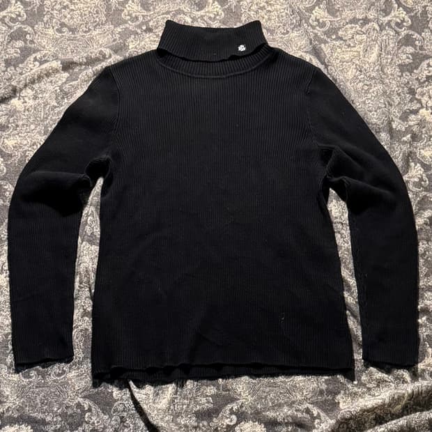turtleneck knit washed black 