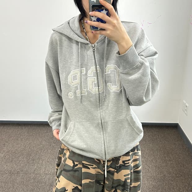 Codegraphy 코드그라피 2-way 그레이후드집업 