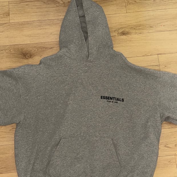 피어오브갓 에센셜 오트밀 다크그레이 코어 후드티