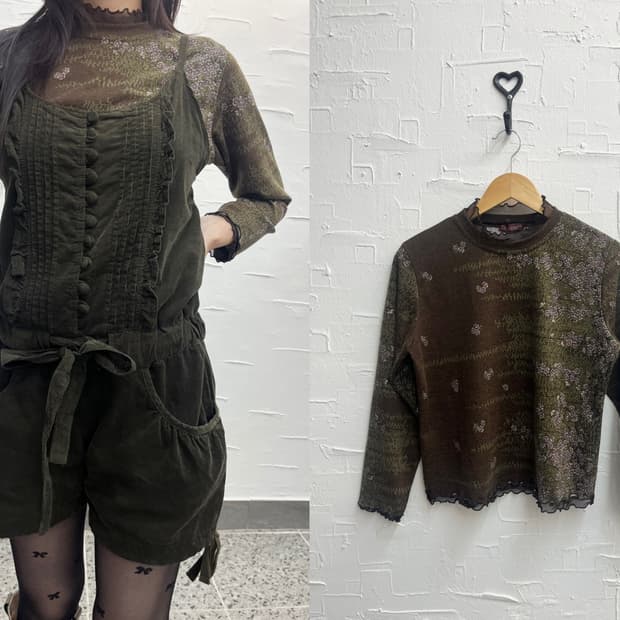 Floral frill long sleeve
