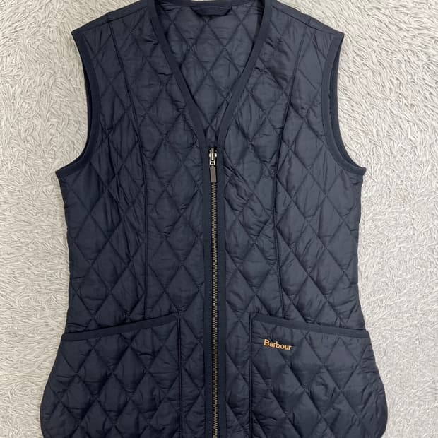 바버 퀼팅 집업 조끼/#2624