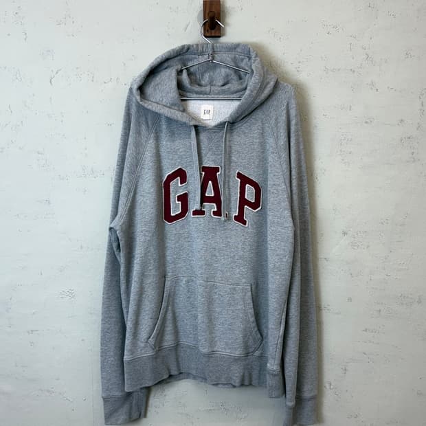 GAP 갭 로고 후드티 그레이