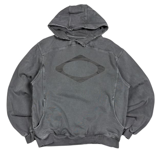 미스치프 차콜컬러 시그니처 빅로고 롬버스 사이드 버튼 후두티