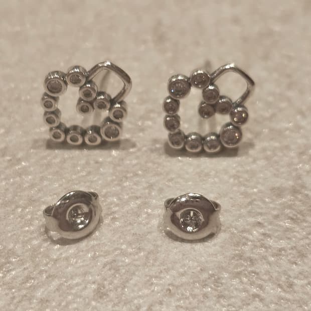 925 실버 하트 귀걸이