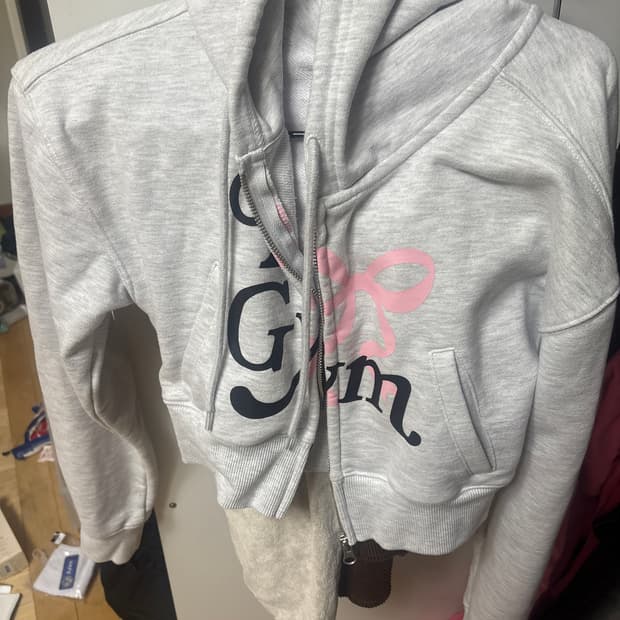 Hdex 크롭멜란지집업