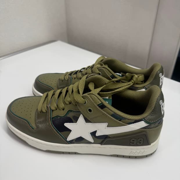 베이프 SK8 STA 1J30191026 그린 카모 스니커즈 250 신발