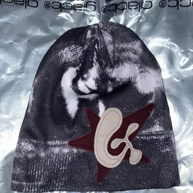 글랙 아플리케 비니 블랙