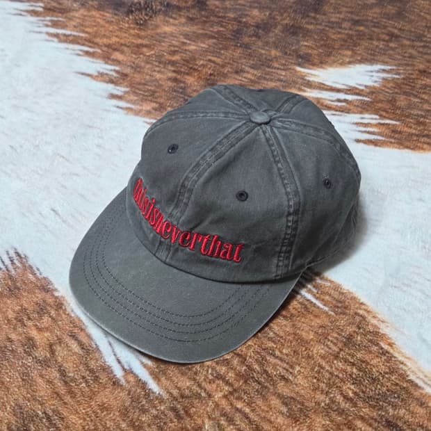 디스이즈네버뎃 워시드 데님 볼캡