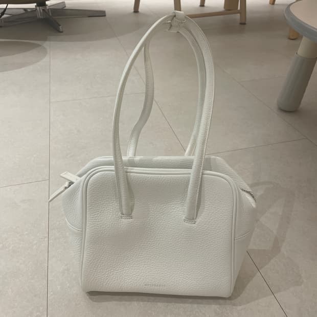 mescolato 마쉬 화이트 그레인 레더백