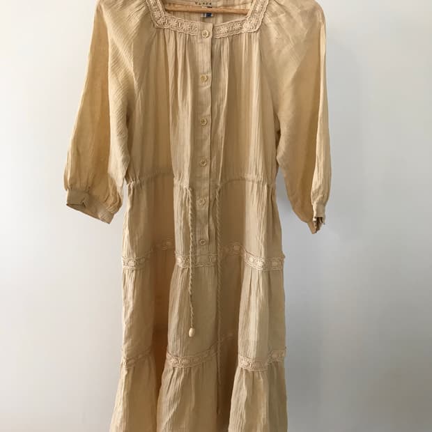 모리걸 스퀘어넥 티어드 원피스