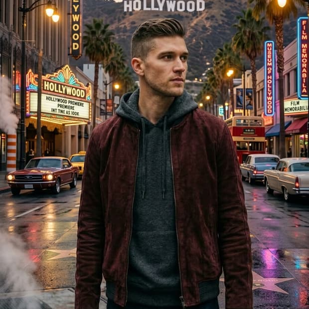 타임옴므 천연 고트 스웨이드 자켓 (100사이즈) - 와인