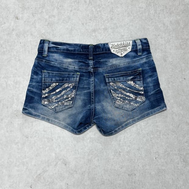 갸루 글리터 지브라 숏팬츠