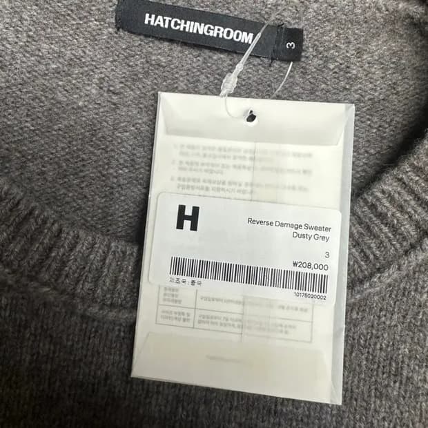 Reverse Damage Sweater Charcoal 3