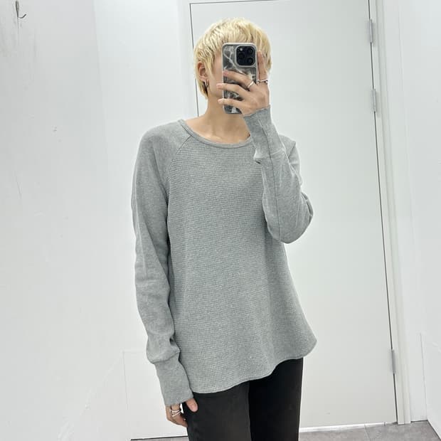 Gap ribbed & waffle knit sleeve 