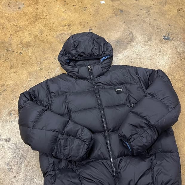 [정품/M] 골스튜디오 블랙 후드 패딩 점퍼 b10