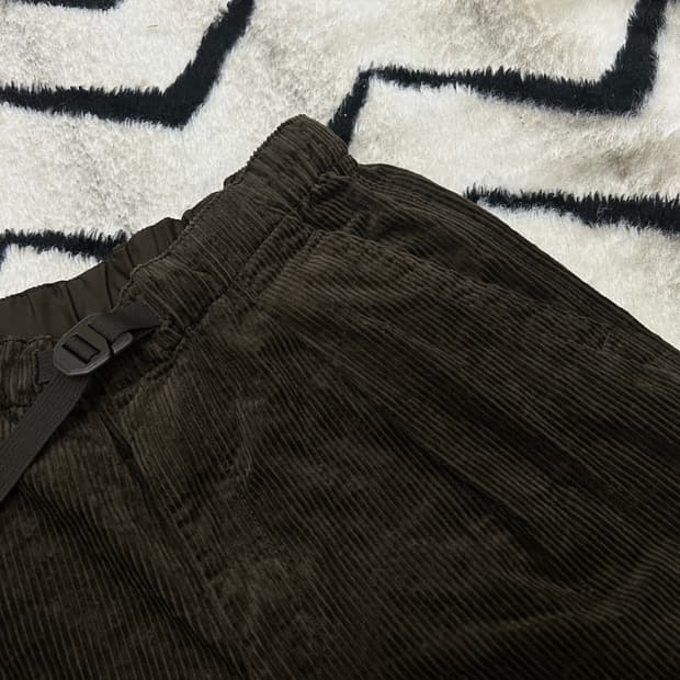 [S]유니클로U 벨티드 코듀로이 턱 와이드 팬츠/브라운