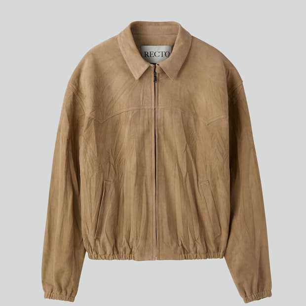 [새상품] 렉토 26SS 스웨이드 헤링턴 레더 점퍼 자켓 데저트 브라운