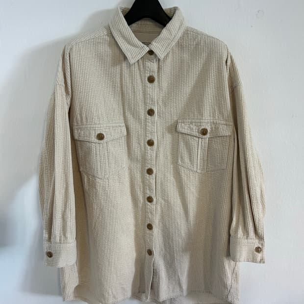 L027 프릭스 스토어 베이지 코듀로이 셔츠 자켓