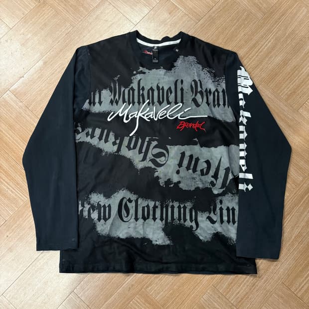 투팍 마카벨리 코튼&매쉬 믹스 롱슬리브 티셔츠