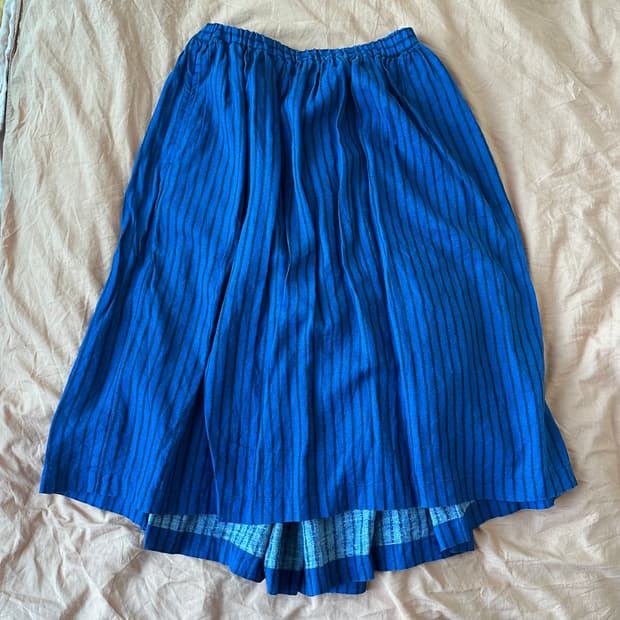 꼼데가르송 밴딩 스커트 스트라이프 M