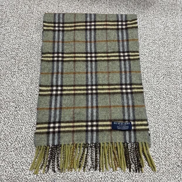 [택포,캐시미어100] 버버리 노바체크 머플러 목도리 [A]