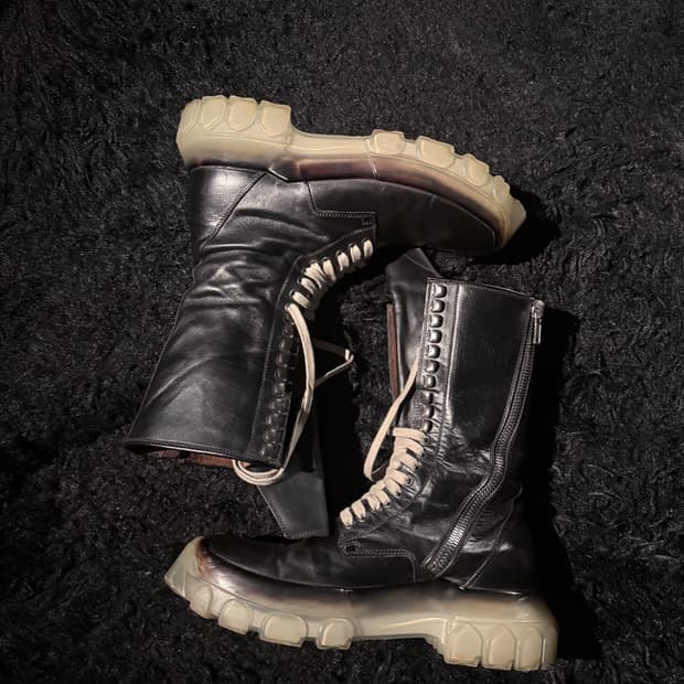 릭오웬스 18fw 시시푸스 트랙터 부츠