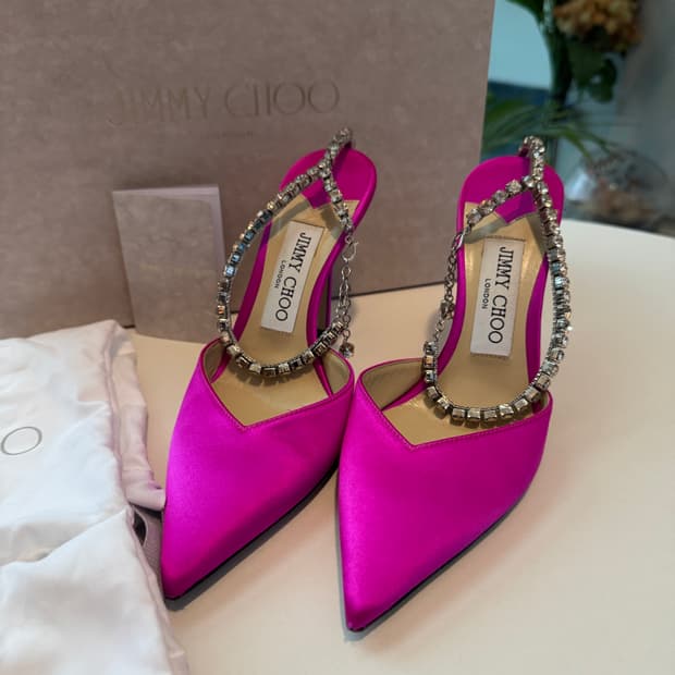 Jimmy Choo 지미추 크리스탈 핑크 여성 구두 한정판