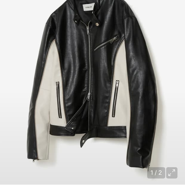 새상품) 키뮤어 레더 바이커 자켓