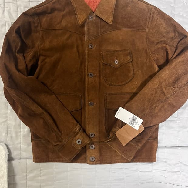 Rrl 러프아웃 스웨이드 자켓 s사이즈