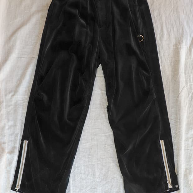 (2) barbell object 벨벳 팬츠 블랙