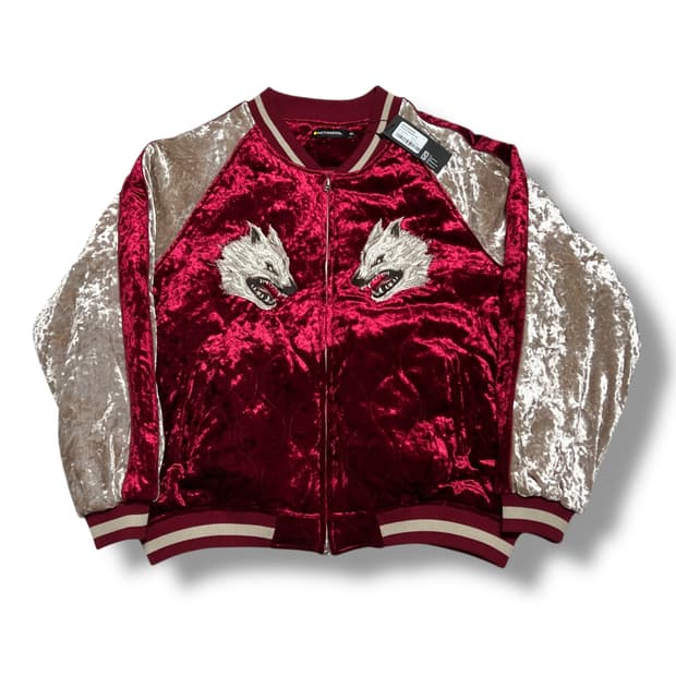 Not4nerd 울프 수베니어 퀼팅 블루종 자켓