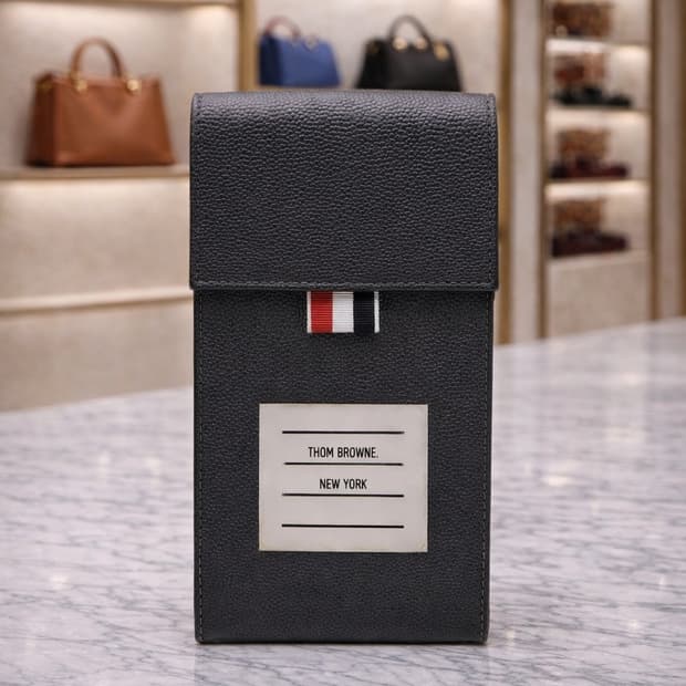 [S급] 톰브라운 페이퍼 라벨 페블 폰 홀더 크로스백 판매합니다!!!