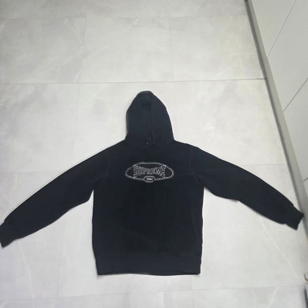 슈프림 블랙 후디 L