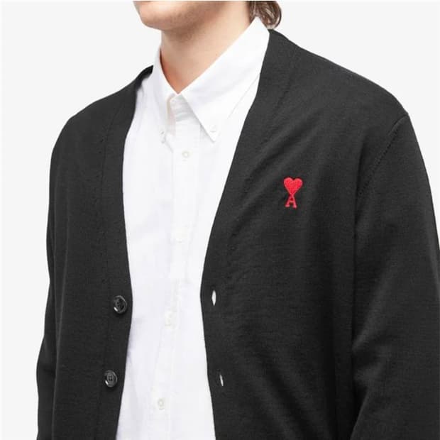 아미 블랙 스몰하트 가디건 XL